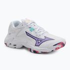 Жіноче взуття для волейболу Mizuno Wave Lightning Z8 біле/фіолетовий індиго/camelliaros