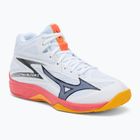 Кросівки волейбольні Mizuno Thunder Blade Z Mid white/fiery coral 2/citrus