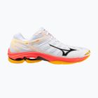 Кросівки волейбольні Mizuno Wave Voltage 2 white/fiery coral 2/citrus