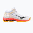 Кросівки волейбольні Mizuno Wave Voltage 2 Mid white/fiery coral 2/citrus