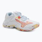 Кросівки волейбольні жіночі Mizuno Wave Lightning Z8 white/calypso coral/pale banan