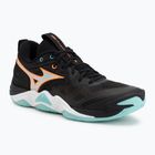 Кросівки волейбольні Mizuno Wave Momentum Elite black/tangelo/ice green
