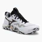 Кросівки волейбольні Mizuno Wave Momentum Elite white/black/ge gold