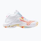 Кросівки волейбольні жіночі Mizuno Wave Lightning Z8 Mid white/calypso coral/pale banan