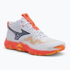 Кросівки волейбольні Mizuno Wave Momentum Elite Mid white/fiery coral 2/citrus