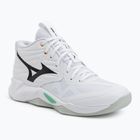 Кросівки волейбольні Mizuno Wave Momentum Pro Mid white/black/frozen emerald