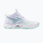 Кросівки волейбольні жіночі  Mizuno Wave Momentum Elite Mid white/blue tint