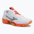 Кросівки гандбольні Mizuno Wave Stealth 6 white/fiery coral 2/citrus