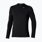 Лонгслів для бігу чоловічий Mizuno Core Impulse Half Zip Tee black