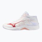 Кросівки волейбольні жіночі Mizuno Lightning Select Mid white/rose elegance/lava falls