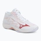 Кросівки волейбольні жіночі Mizuno Lightning Select Mid white/rose elegance/lava falls
