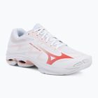 Кросівки волейбольні жіночі Mizuno Wave Lightning Pro white/rose elegance/lava falls