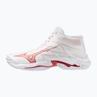 Кросівки волейбольні жіночі Mizuno Wave Lightning Elite Mid white/rose elegance/lava falls