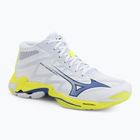 Кросівки волейбольні Mizuno Wave Lightning Elite Mid white/lighting yellow/dazzling blue