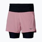 Шорти для бігу жіночі Mizuno Trail Multipocket 2In1 Short rose elegance