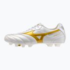 Кросівки футбольні Mizuno Morelia II Elite FG white/football gold/galaxy silver