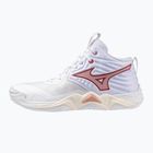 Кросівки волейбольні жіночі  Mizuno Wave Momentum Elite Mid white/rose elegance/lava falls