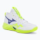 Кросівки волейбольні Mizuno Wave Momentum Pro Mid white/lightning yellow/dazzling blue