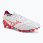 Кросівки футбольні Mizuno Morelia Neo IV Beta Elite FG white/pink tetra/fuchsia purple