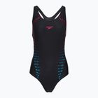 Купальник суцільний жіночий Speedo Allover Panel Laneback black/purple