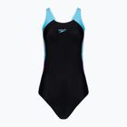 Купальник суцільний жіночий Speedo Colourblock Splice Muscleback black/sweet purple/picton blue