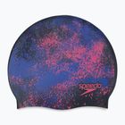 Шапочка для плавання дитяча Speedo Reversible Slogan Junior starburst true cobalt/flare pink