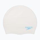 Дитяча шапочка для плавання Speedo Plain Moulded Silicone біла / аква-сплеск