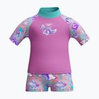 Дитячий купальник роздільний Speedo Digital Rash Top Set neon violet