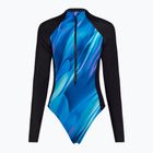 Купальник суцільний жіночий Speedo Printed LS Zip One Piece rapture glow/dark teal