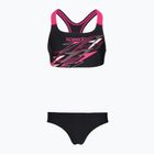 Купальник роздільний дитячий Speedo Medley Logo Racerback 2pc anthracite/pink