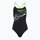 Купальник суцільний жіночий Speedo Medley Logo Medalist anthracite/clover