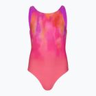 Дитячий цільний купальник Speedo Print Pulseback рожевий/неоновий фіолетовий