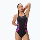 Купальник суцільний жіночий Speedo Hyperboom Splice Muscleback anthracite/margarita pink