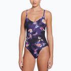 Купальник суцільний жіночий Nike Floral Blur V-Neck black