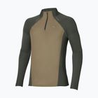 Лонгслів для бігу чоловічий Mizuno Active Dryaeroflow Hybrid Long Sleeve Top Forest Night