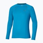 Лонгслів для бігу чоловічий Mizuno Active Dryaeroflow blue jewel