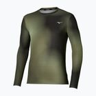 Лонгслів для бігу чоловічий Mizuno Core Graphic Long Sleeve Tee Forest Night