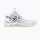 Кросівки волейбольні жіночі Mizuno Wave Momentum Elite Mid white/balsam green/ambrosia