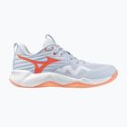Кросівки волейбольні жіночі Mizuno Wave Momentum Pro blue finch/lava orange/flamingo coral