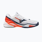Кросівки тенісні чоловічі Mizuno Neo Ace AC white/insignia blue/orange