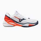 Кросівки тенісні чоловічі Mizuno Neo Ace CC white/insignia blue/orange