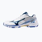 Кросівки для бадмінтону жіноче Mizuno Wave Claw 4 white/dazzling blue/stargazer