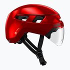 Шолом велосипедний Lazer Urbanize NTA + Led metallic red