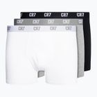 Чоловічі боксери CR7 Basic Trunk 3 pary white/grey melange/black