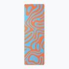 Килимок для йоги/фітнесу FORCEBAND Abstract Orange 4 мм orange/blue