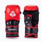 Рукавиці греплінгові DBX BUSHIDO MMA Premium чорний/червоний