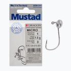 Джиг-головка Mustad Micro 3 шт. Розмір 1 срібляста PDF-729-015-001