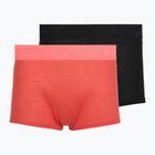Боксерки термоактивні жіночі Devold Breeze Merino 150 Hipser 2 pack black/coral