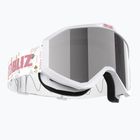 Окуляри гірськолижні дитячі Bliz Liner Jr white pink logo/pink&silver mirror