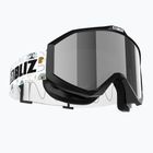 Окуляри гірськолижні дитячі Bliz Liner Jr black white logo/brown&silver mirror